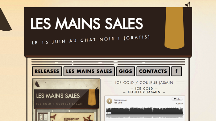 Site internet de “ Les Mains Sales„